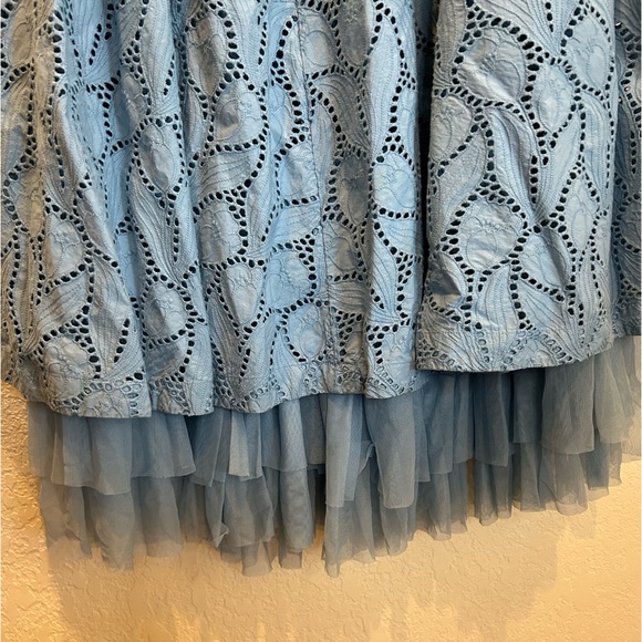 Anthropologie Meave tulle line eyelet skirt. Size 0. NWT - Picture 4 of 6